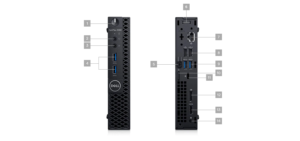 Mini počítač DELL PC Optiplex 3060 Micro černý black