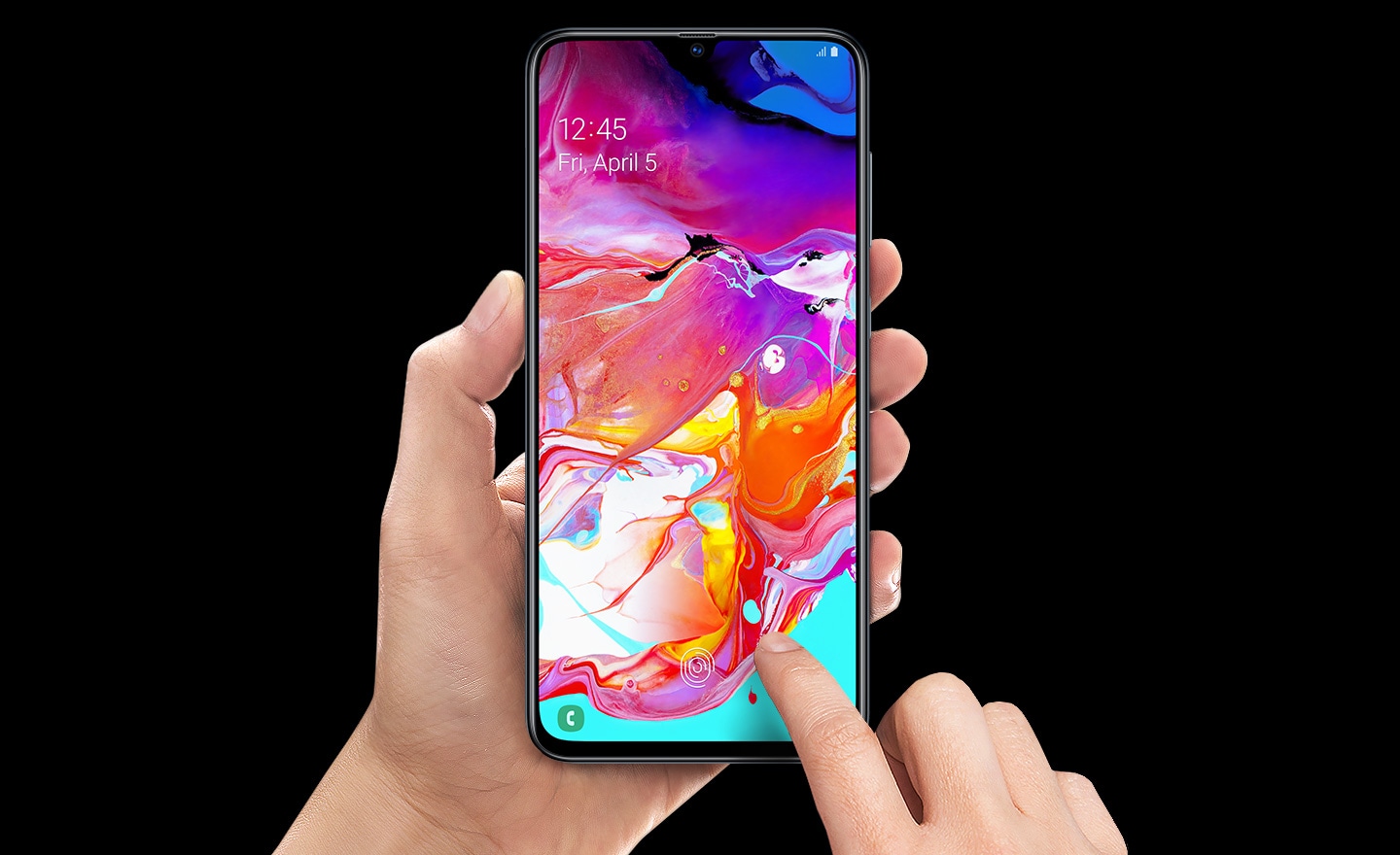 Mobilní telefon SAMSUNG Galaxy A70 Black černý black