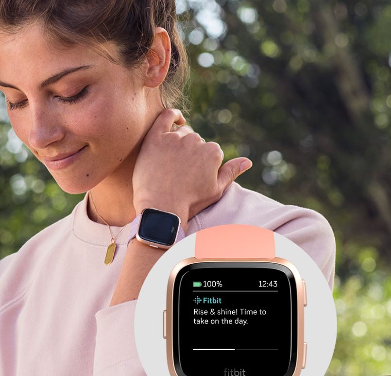 Chytré hodinky FITBIT Versa  Gray  Silver Aluminum šedástříbrná graysilver