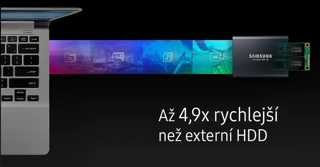 Externí SSD disk SAMSUNG SSD T5 500GB zlatý gold