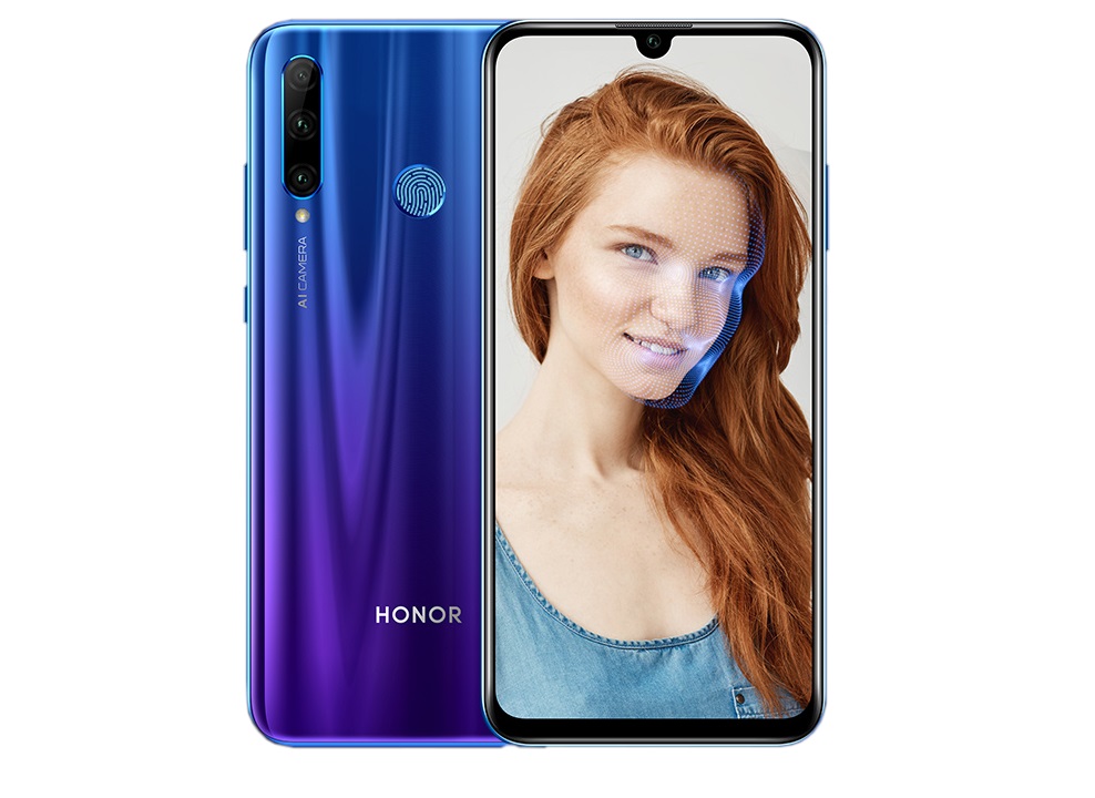 Mobilní telefon HONOR 20 lite 4GB128 GB Phantom Blue modrý blue