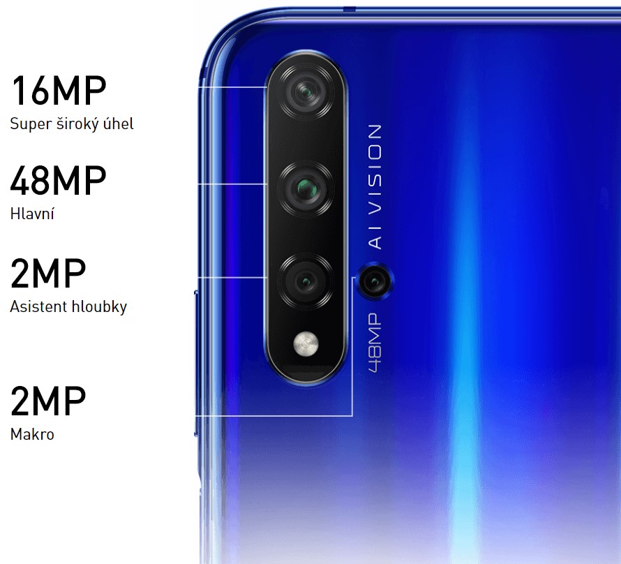 Mobilní telefon HONOR 20 6GB128 GB Midnight Black černý black