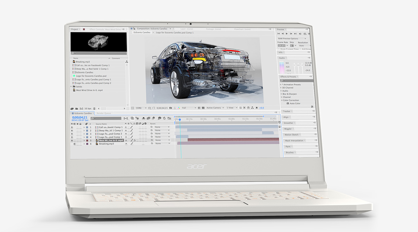 Notebook ACER ConceptD 7 CN7157172A8 bílý white