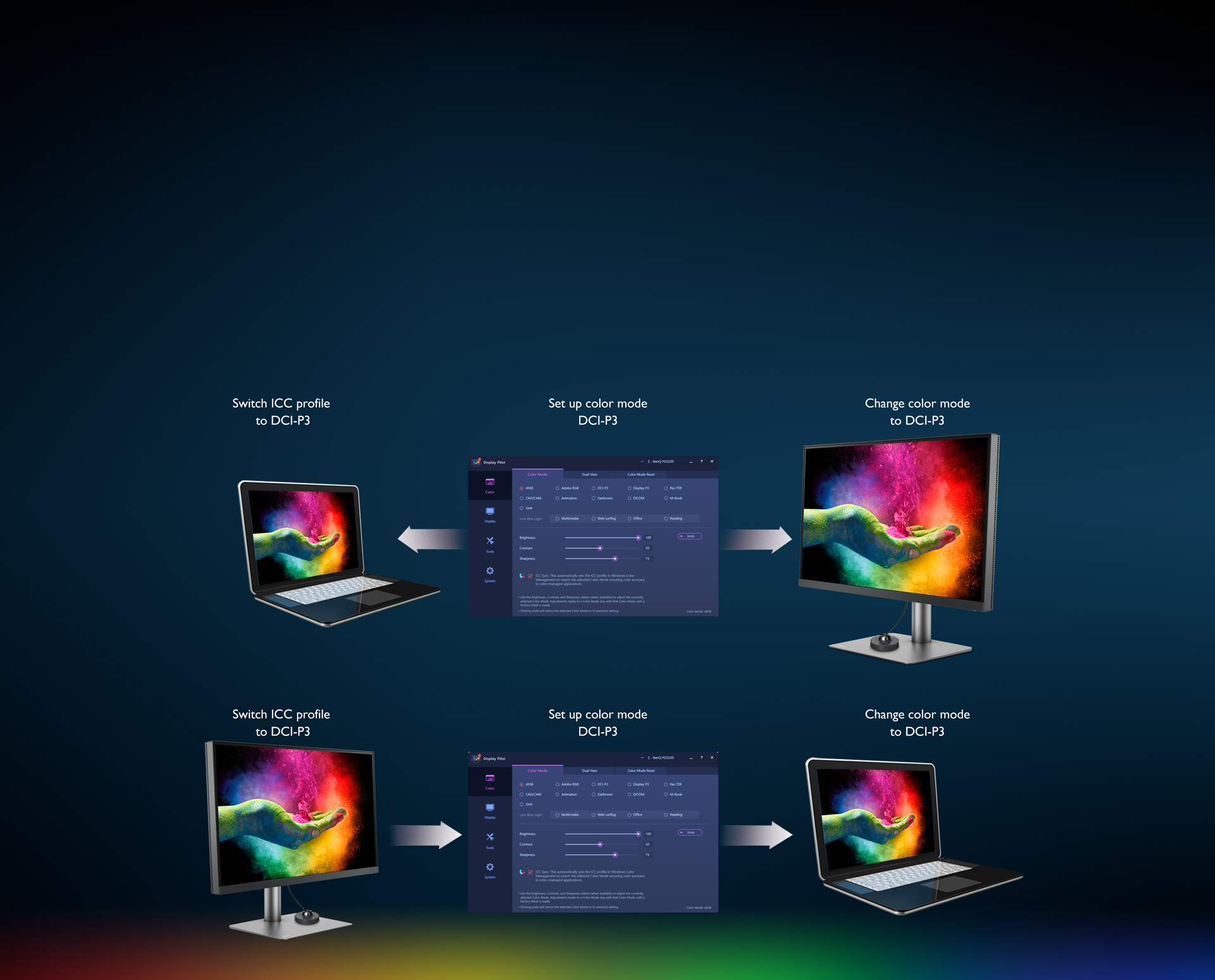 27 LED monitor BENQ 27 LED PD2720U  4K UHD černýšedý blackgrey