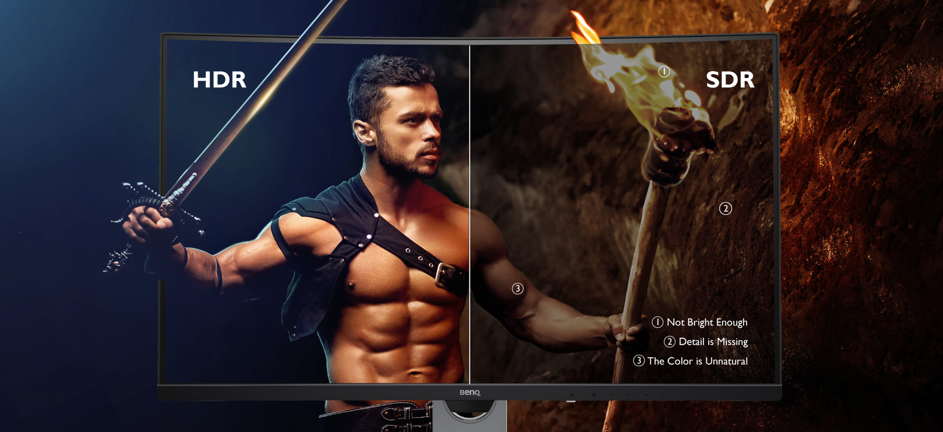 Prohnutý LED monitor BENQ 32 LED EX3203RQHD stříbrný silver