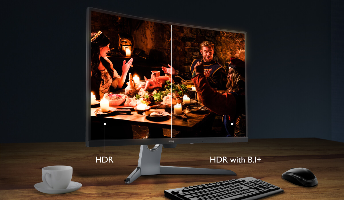Prohnutý LED monitor BENQ 32 LED EX3203RQHD stříbrný silver