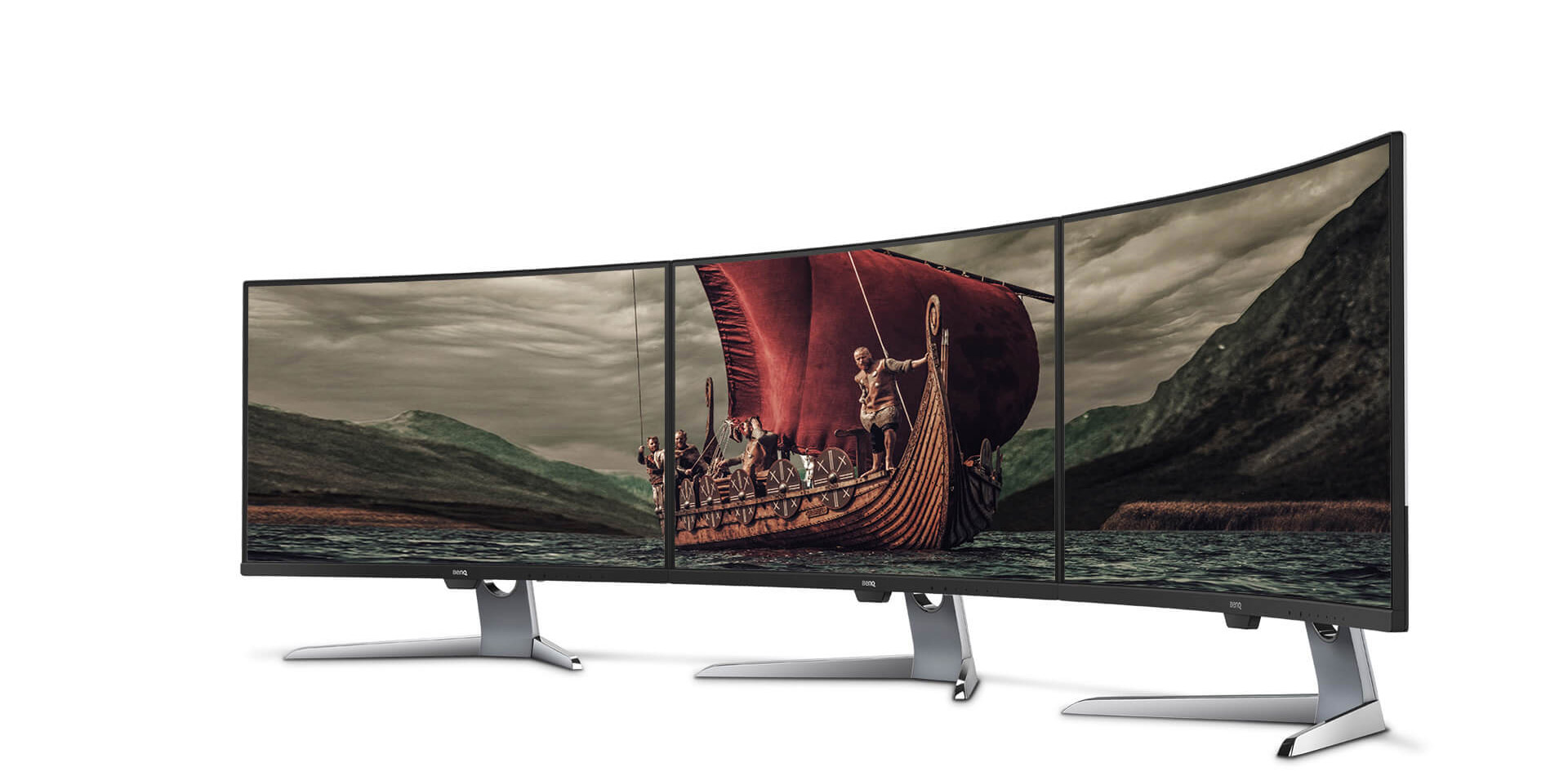 Prohnutý LED monitor BENQ 32 LED EX3203RQHD stříbrný silver