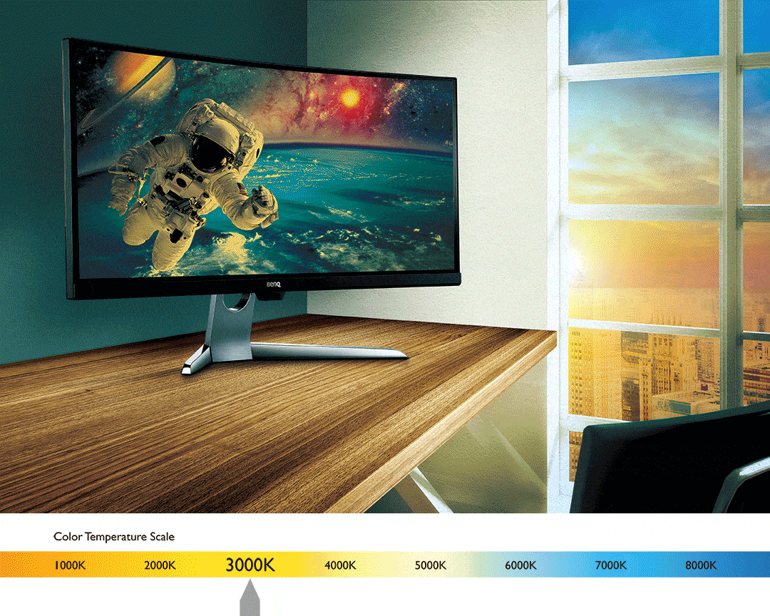 Prohnutý LED monitor BENQ 32 LED EX3203RQHD stříbrný silver