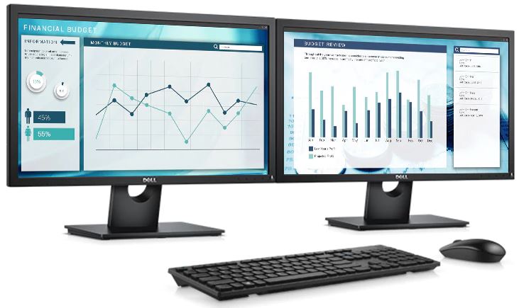 23 LED monitor DELL E2318H černý black