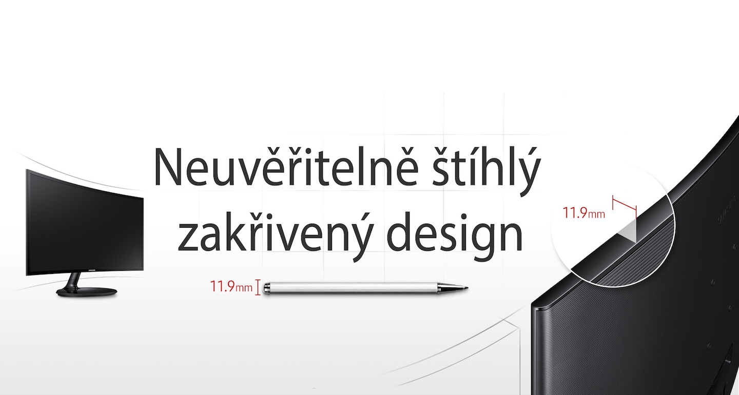 27 prohnutý monitor SAMSUNG C27F396 černý black