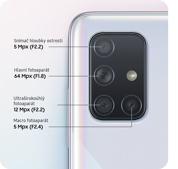 Mobilní telefon SAMSUNG Galaxy A71 SMA715F DualSIM černý black