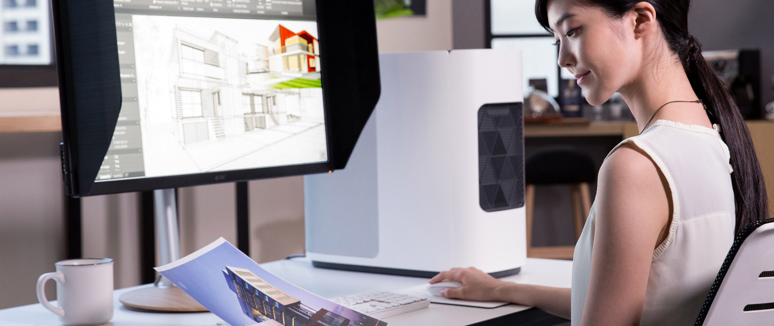 Počítač ACER ConceptD 500 DTC03EC001 bílý white
