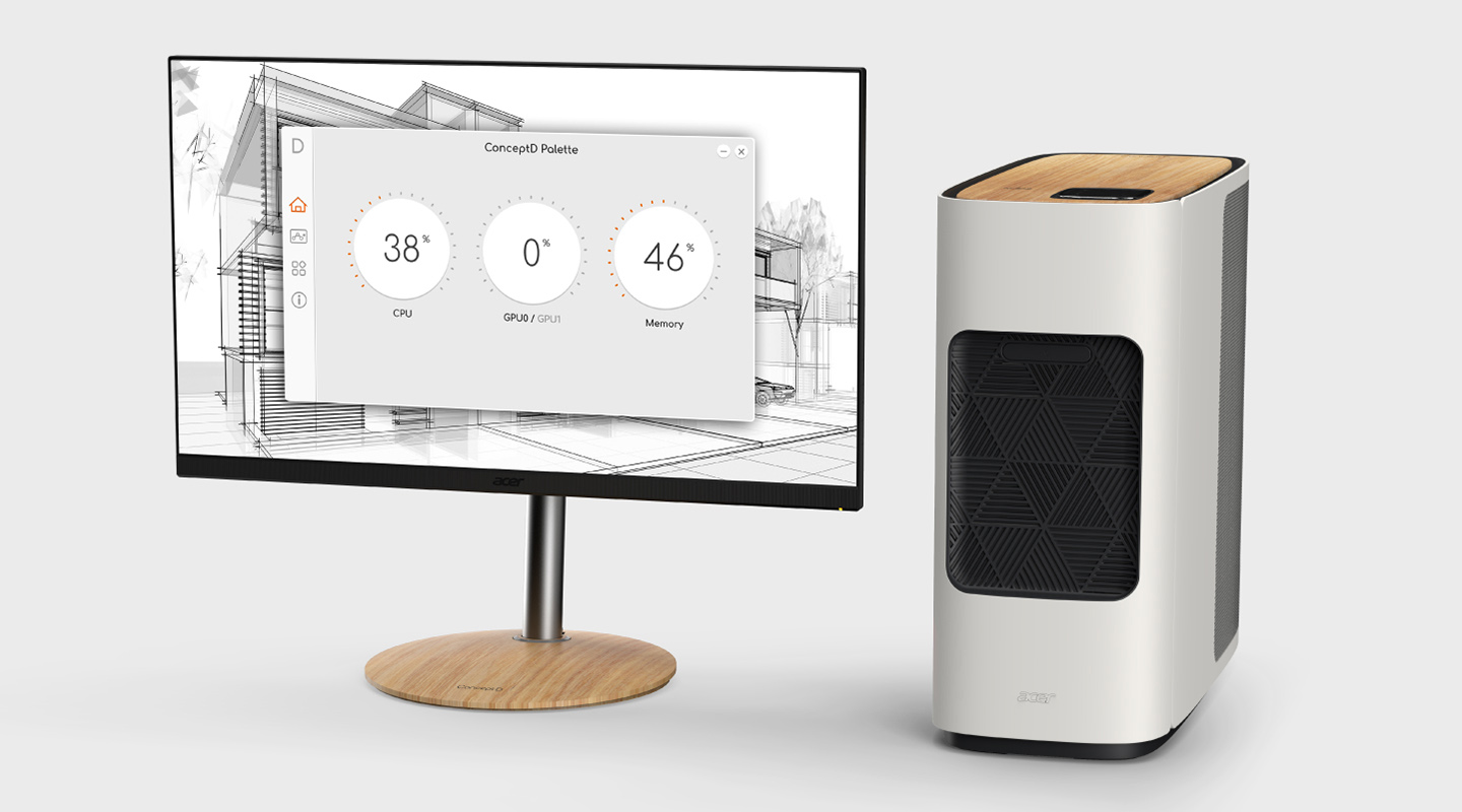 Počítač ACER ConceptD 500 DTC03EC001 bílý white