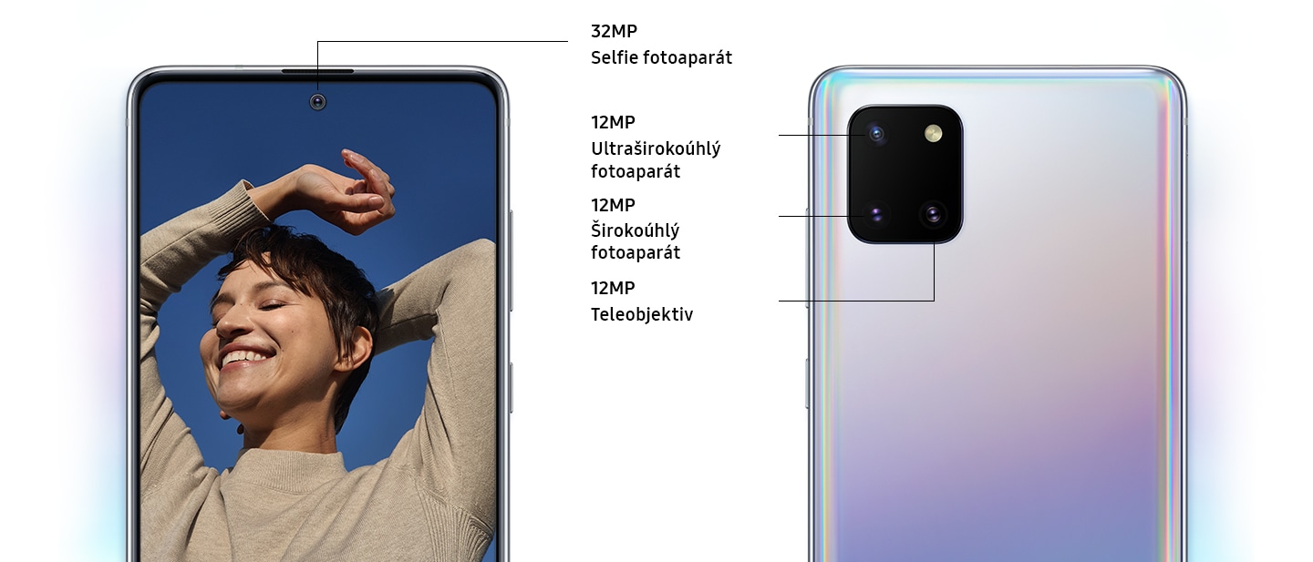 Mobilní telefon SAMSUNG Note 10 Lite stříbrný silver
