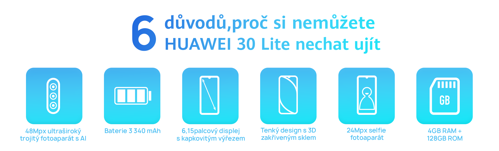 Mobilní telefon HUAWEI P30 Lite 64GB modrá blue