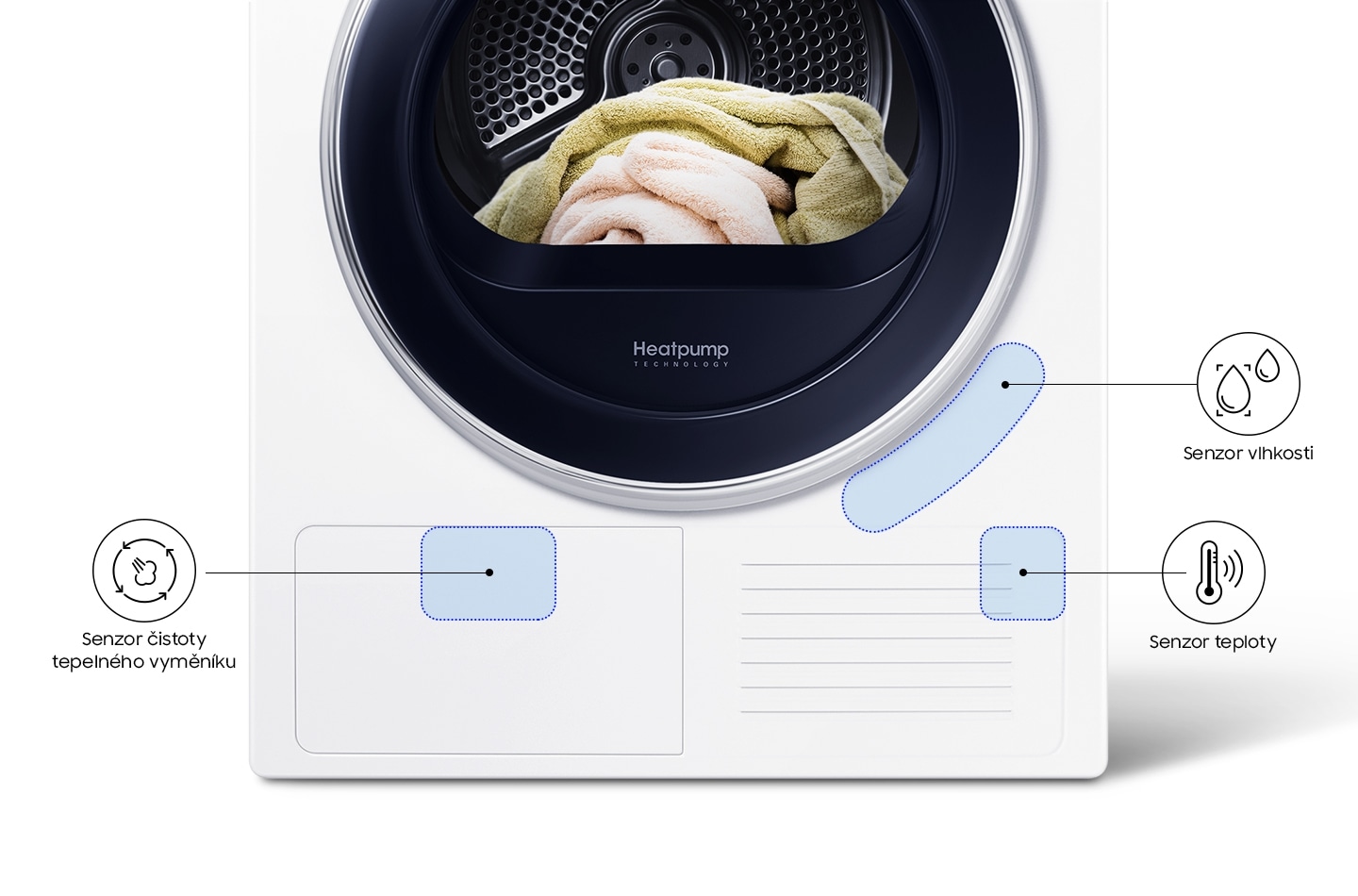 Sušička SAMSUNG DV80M50102W bílá white