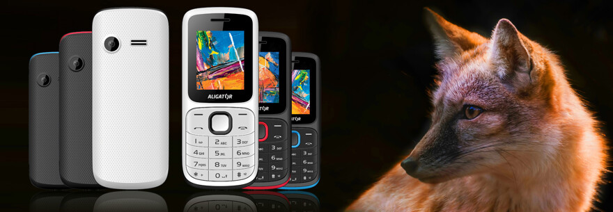 Mobilní telefon ALIGATOR D210 Dual sim bílýčerný whiteblack