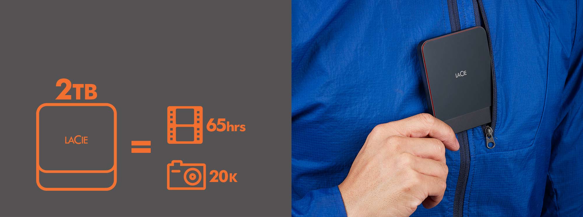 Externí SSD disk LaCie Portable SSD 2TB STHK2000800 černý black