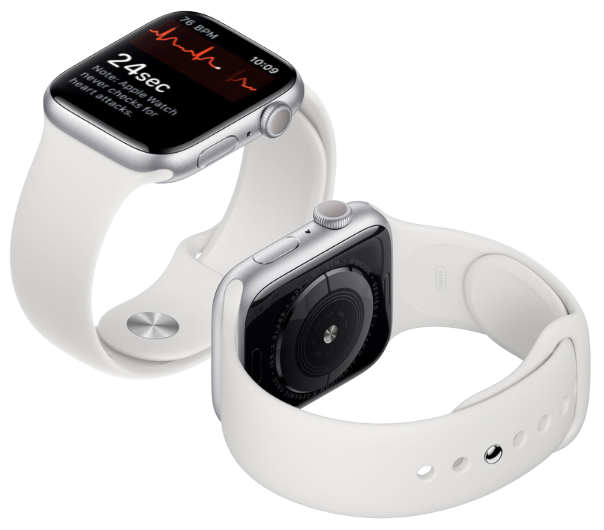 Chytré hodinky APPLE Watch S5 40mm stříbrnábílá silverwhite