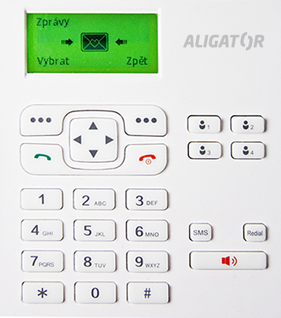 Stolní telefon na simkartu ALIGATOR T100 bílý white