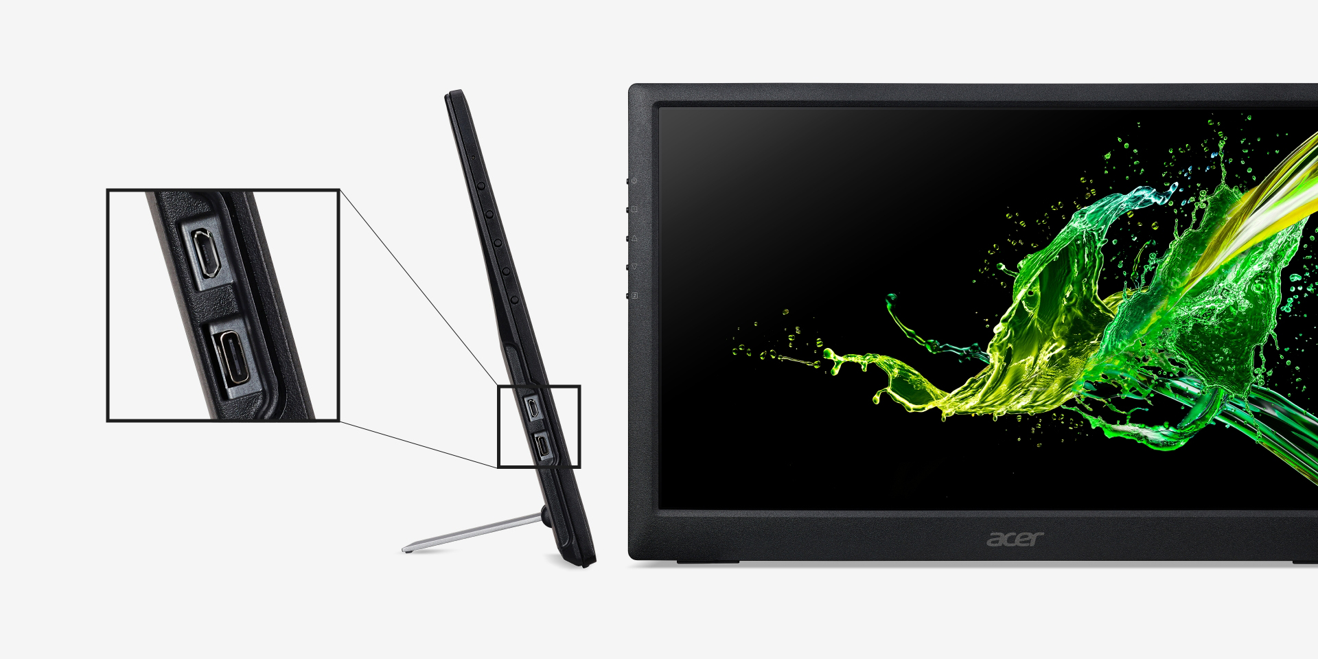 Přenosný monitor ACER PM161Qbu černý black