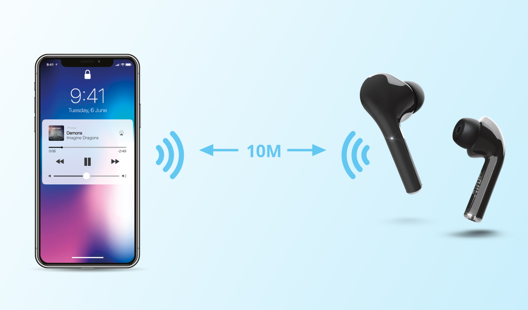 Bezdrátová sluchátka TRUST Nika Touch Bluetooth Earphone černá black