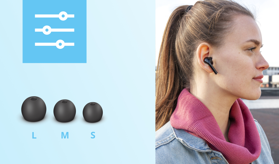 Bezdrátová sluchátka TRUST Nika Touch Bluetooth Earphone černá black