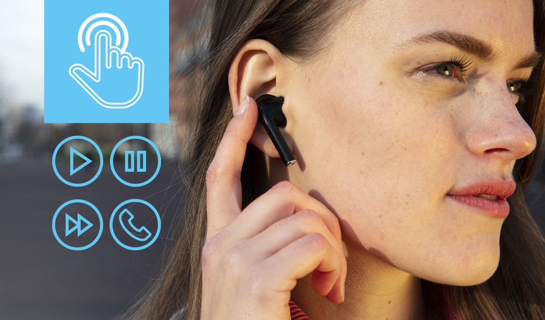 Bezdrátová sluchátka TRUST Nika Touch Bluetooth Earphone černá black