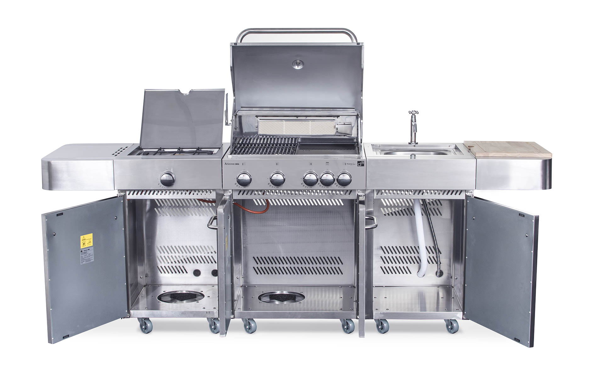 Plynový gril G21 Arizona BBQ kuchyně Premium Line 6 hořáků + zdarma redukční ventil