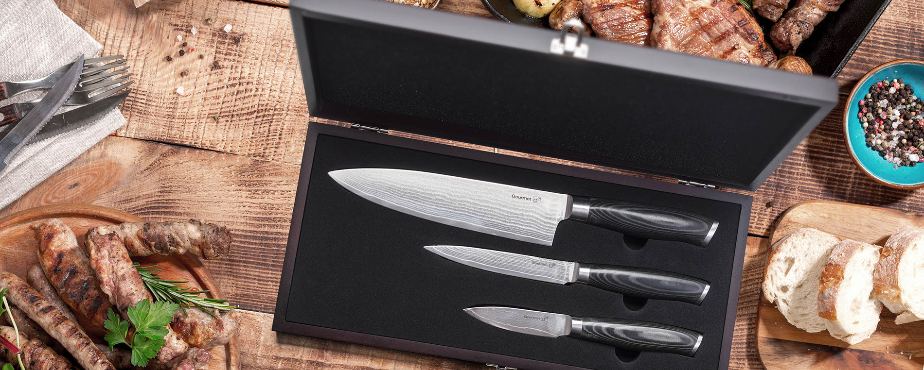 Sada nožů G21 Gourmet Damascus small box 3ks