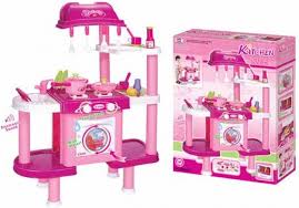 Hračka G21 Dětská kuchyňka LENA s příslušenstvím růžová II