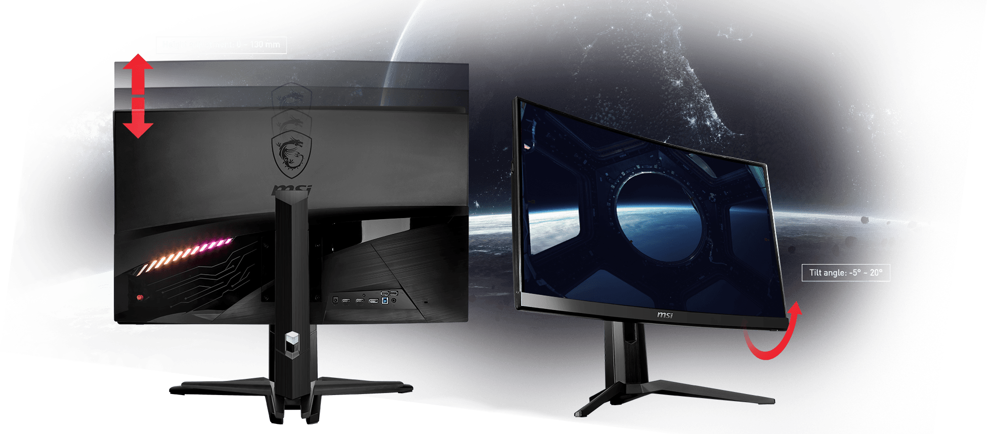 Prohnutý LED monitor MSI Optix MAG272CQR 27 černý black