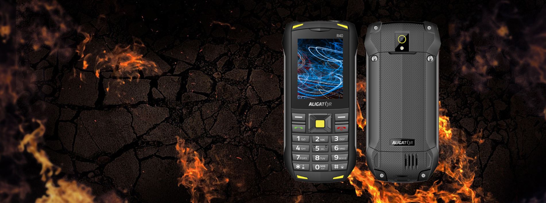 Mobilní telefon ALIGATOR R40 eXtremo černáčervená blackred