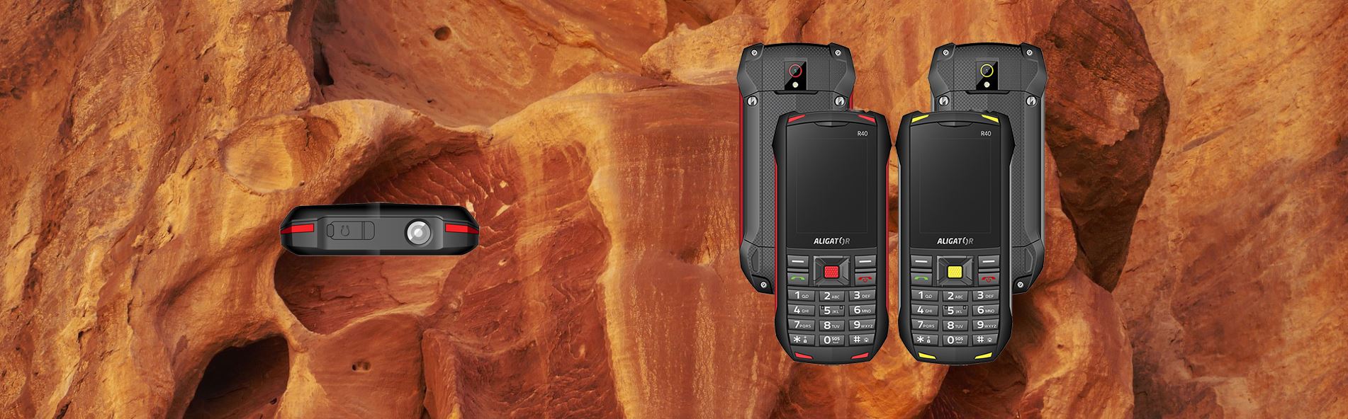 Mobilní telefon ALIGATOR R40 eXtremo černážlutá blackyellow