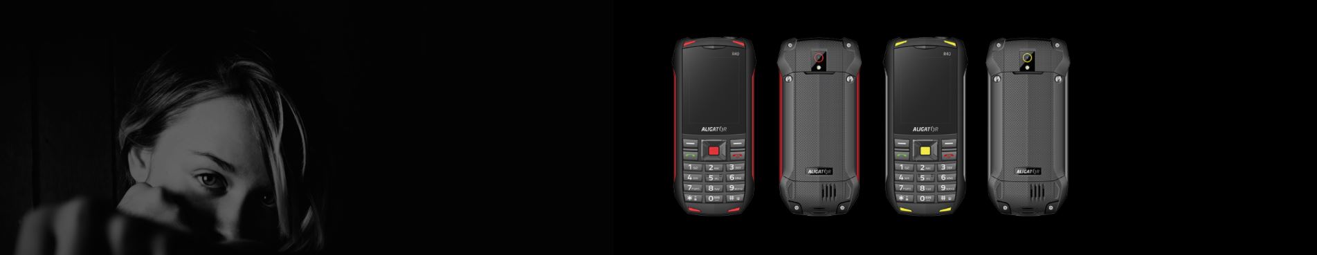 Mobilní telefon ALIGATOR R40 eXtremo černážlutá blackyellow