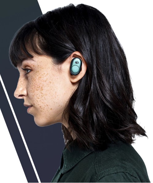 Bezdrátová sluchátka SKULLCANDY Push černozelená