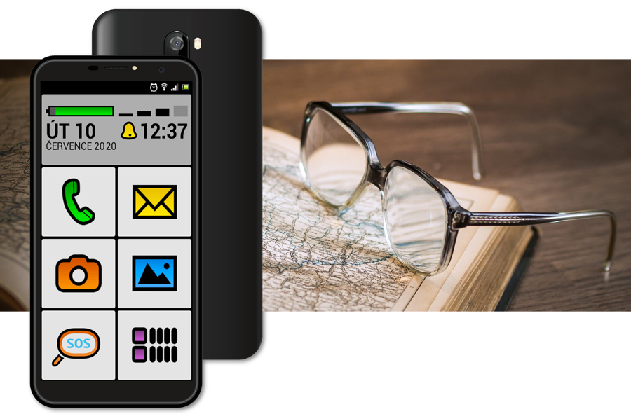 Mobilní telefon pro seniory ALIGATOR S5540 Senior 32GB růžovozlatý