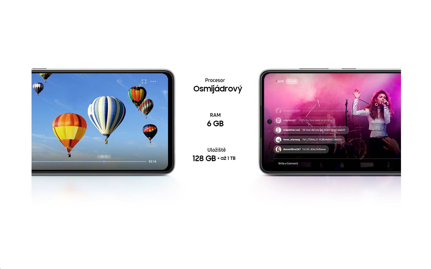 Mobilní telefon SAMSUNG Galaxy A72 128GB černý black