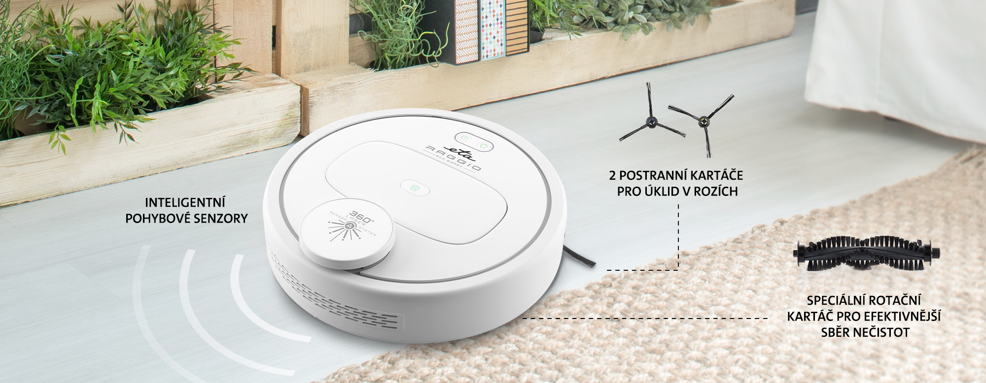 Vysavač robotický ETA Raggio Eco 3225 90000