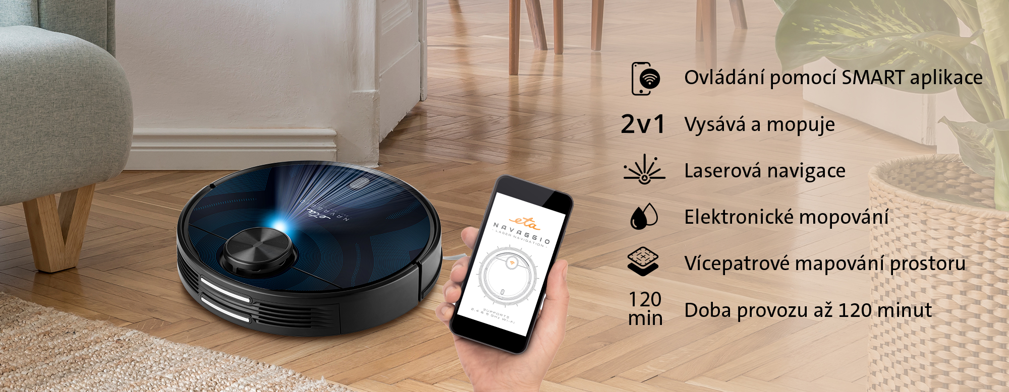 Vysavač robotický ETA Navaggio 2228 90000