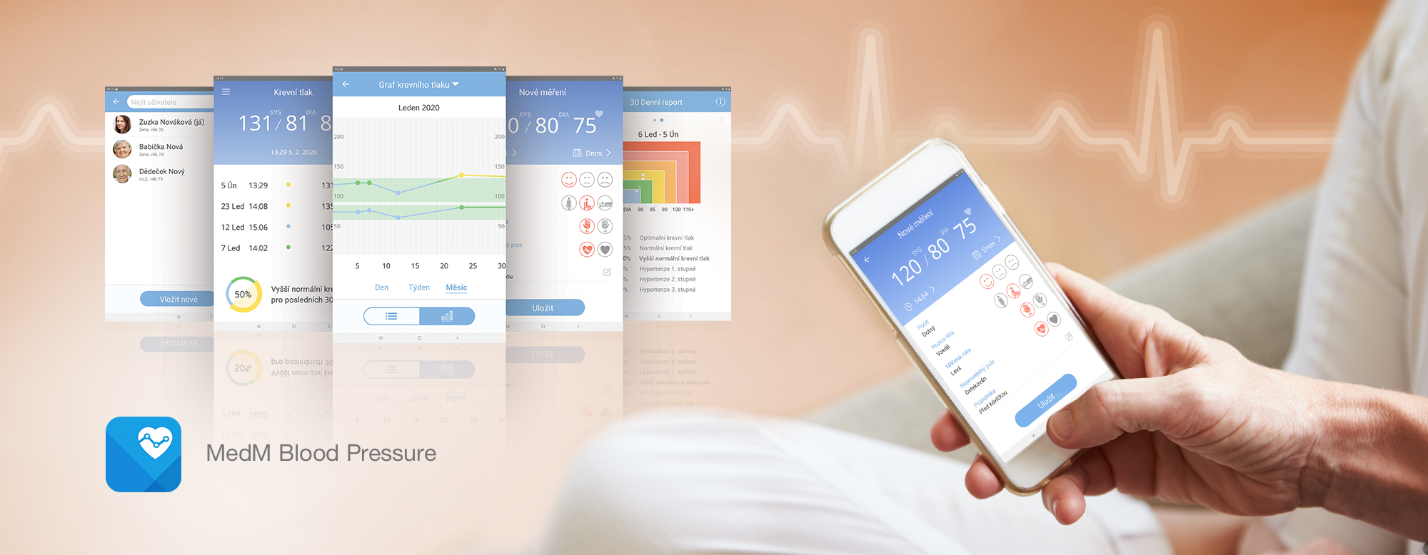 Tlakoměr na rameno ETA SMART 4297 90000 s bluetooth + adaptér