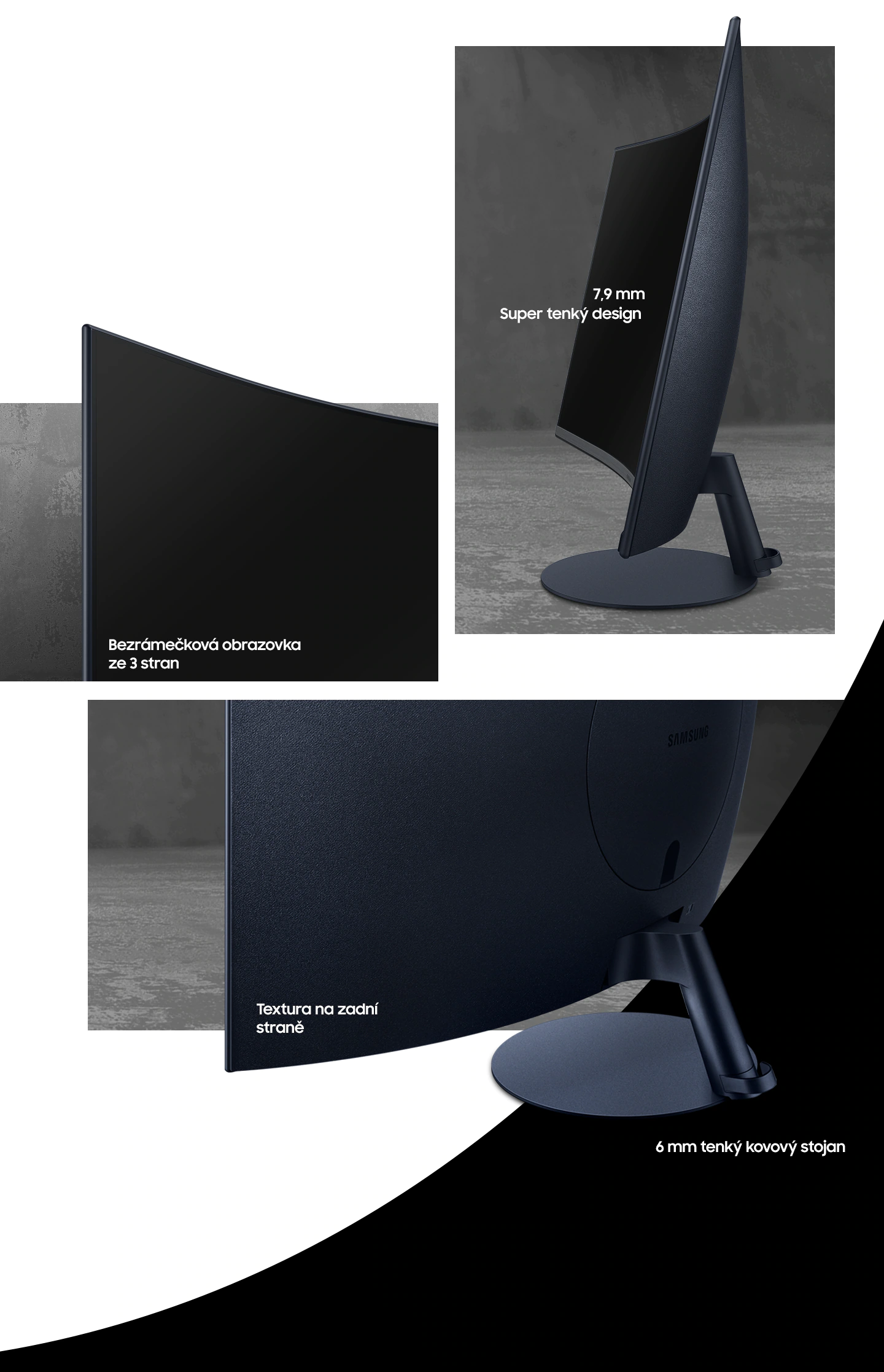 Prohnutý LED monitor SAMSUNG C24T550