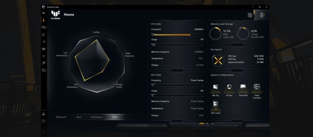 Herní notebook ASUS TUF Dash F15 šedý gray