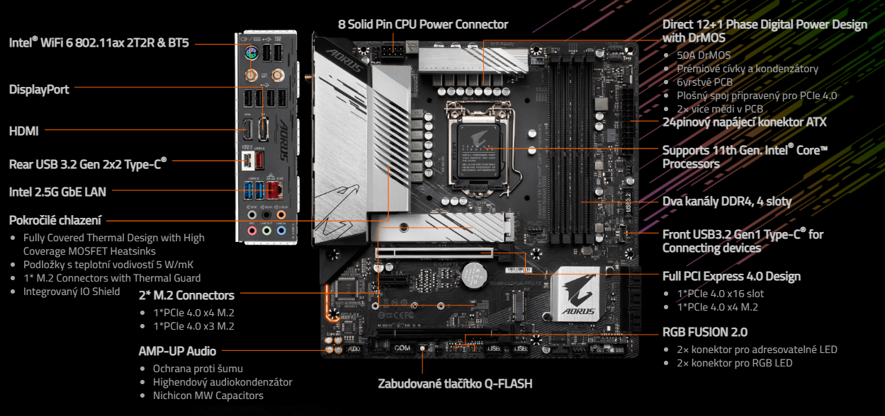 Základní deska GIGABYTE B560M AORUS PRO AX