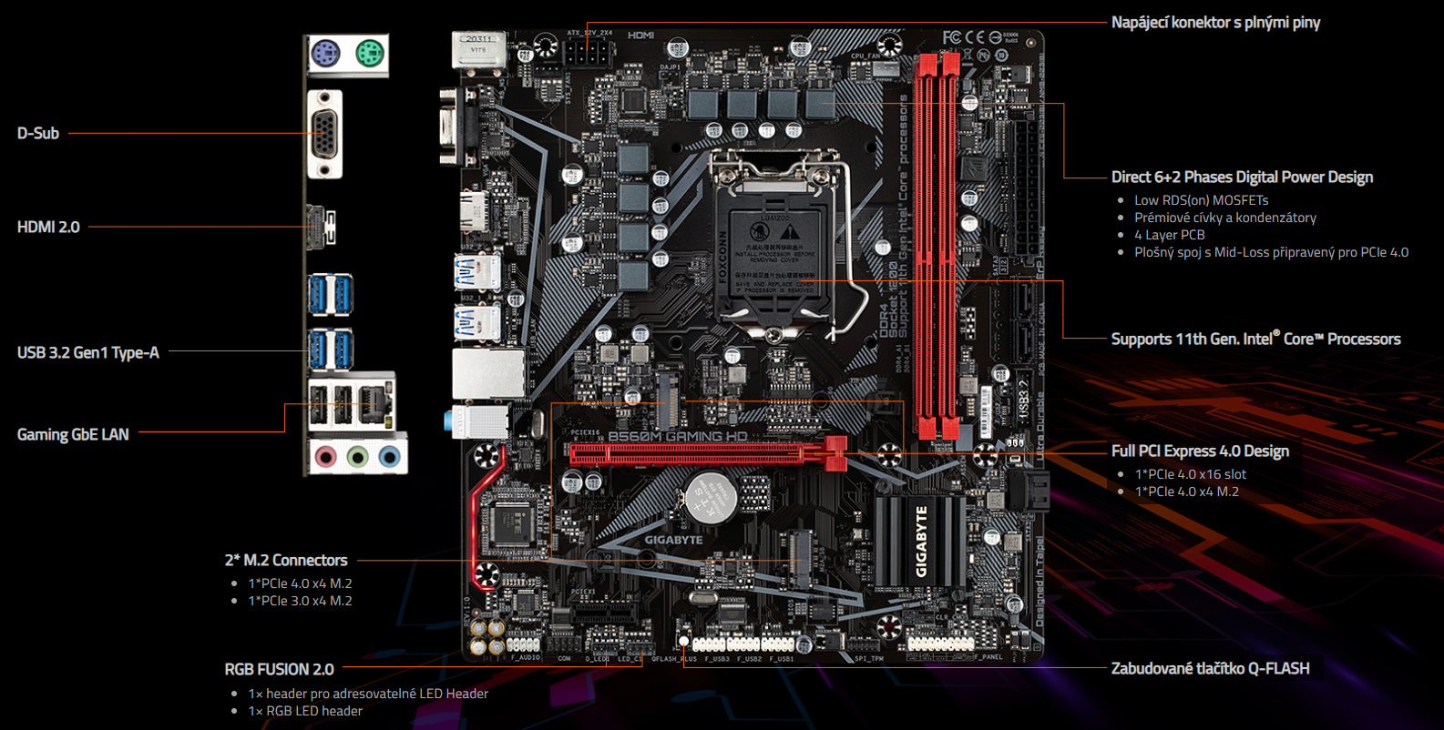 Základní deska GIGABYTE B560M GAMING HD