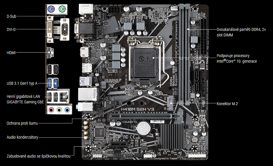 Základní deska GIGABYTE H410M S2H V3