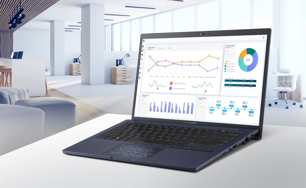 ASUS ExpertBook B140014''''i51135G7 4C8T8GB256GB SSDFPRTPMW10PBlack2Y PUR