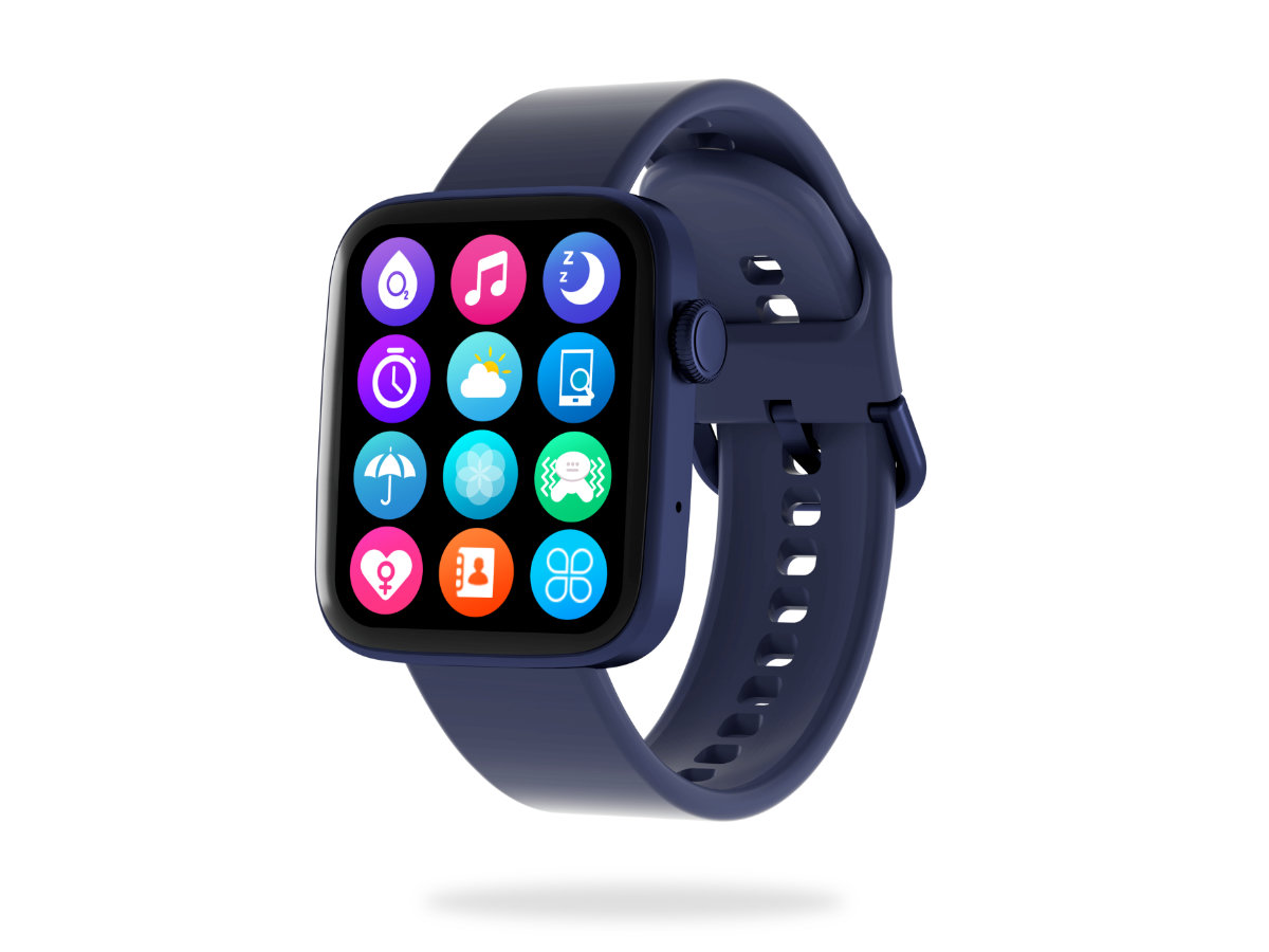 Chytré hodinky ARMODD Squarz 9 Pro Silver9012 s hnědým koženým řemínkem + silikonový řemínek stříb