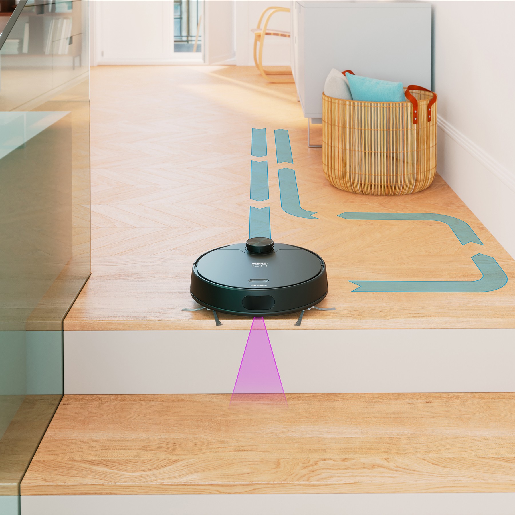 Robotický vysavač NICEBOY ION Charles i9 černý black