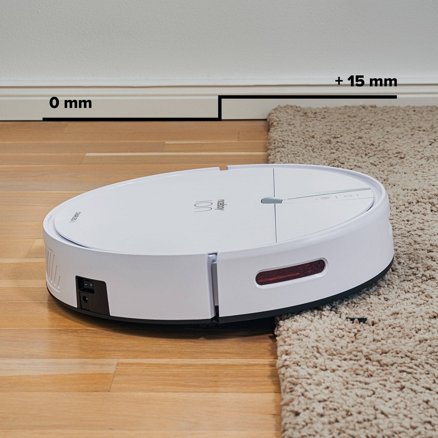 Robotický vysavač NICEBOY ION Charles i3 bílý white